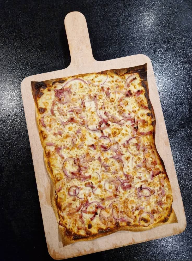 Flammeküche gratinée