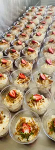 Trifle aux fraises en crumble