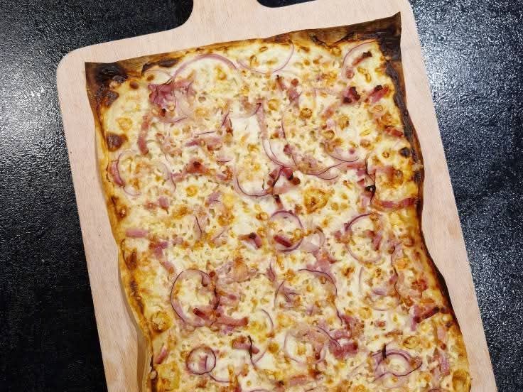 Flammeküche gratinée