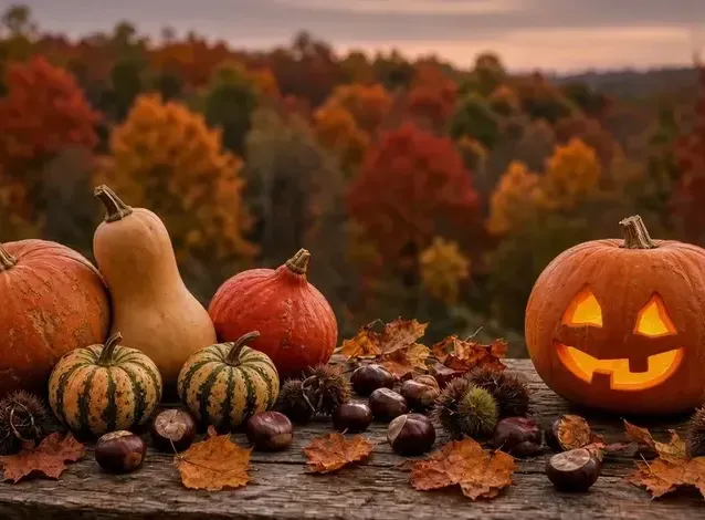 Quelques légumes d'automne, de saison pour Halloween.